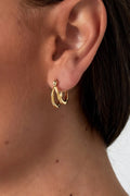 Double Hoop Oorbellen Goud