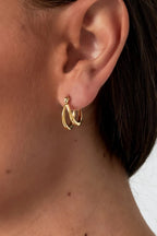Double Hoop Oorbellen Goud