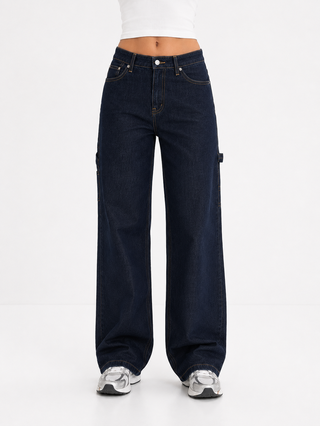 Dark Denim Balloon Fit Jeans