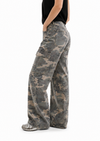 Camouflage Barrel Jeans