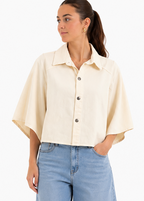 Denim Top Olivia Beige