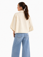 Denim Top Olivia Beige