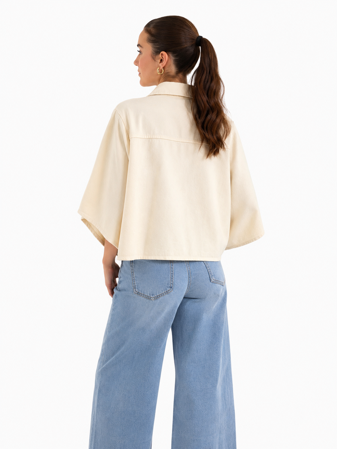 Denim Top Olivia Beige