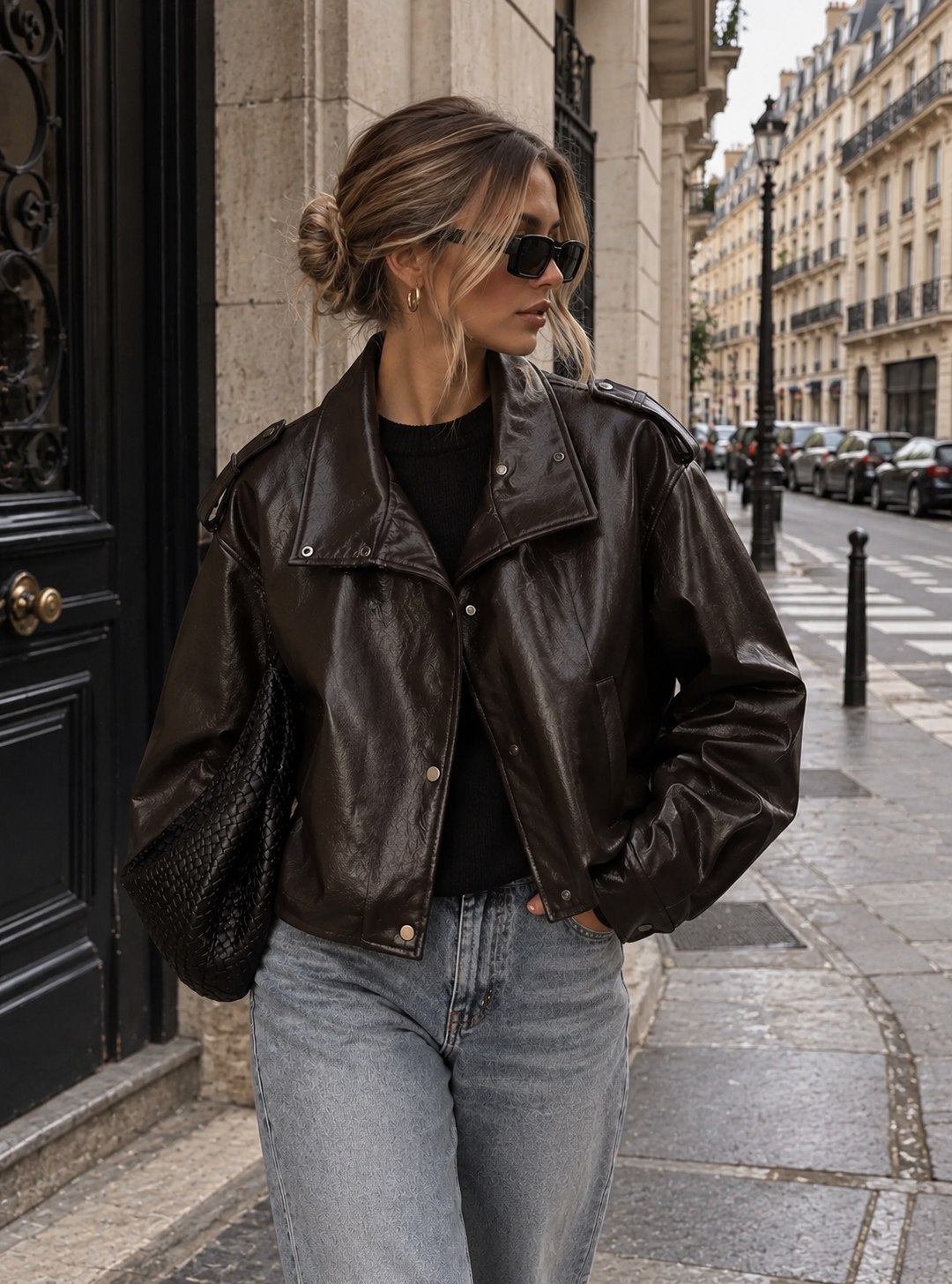 LIV Chocolate Brown Leren Jas