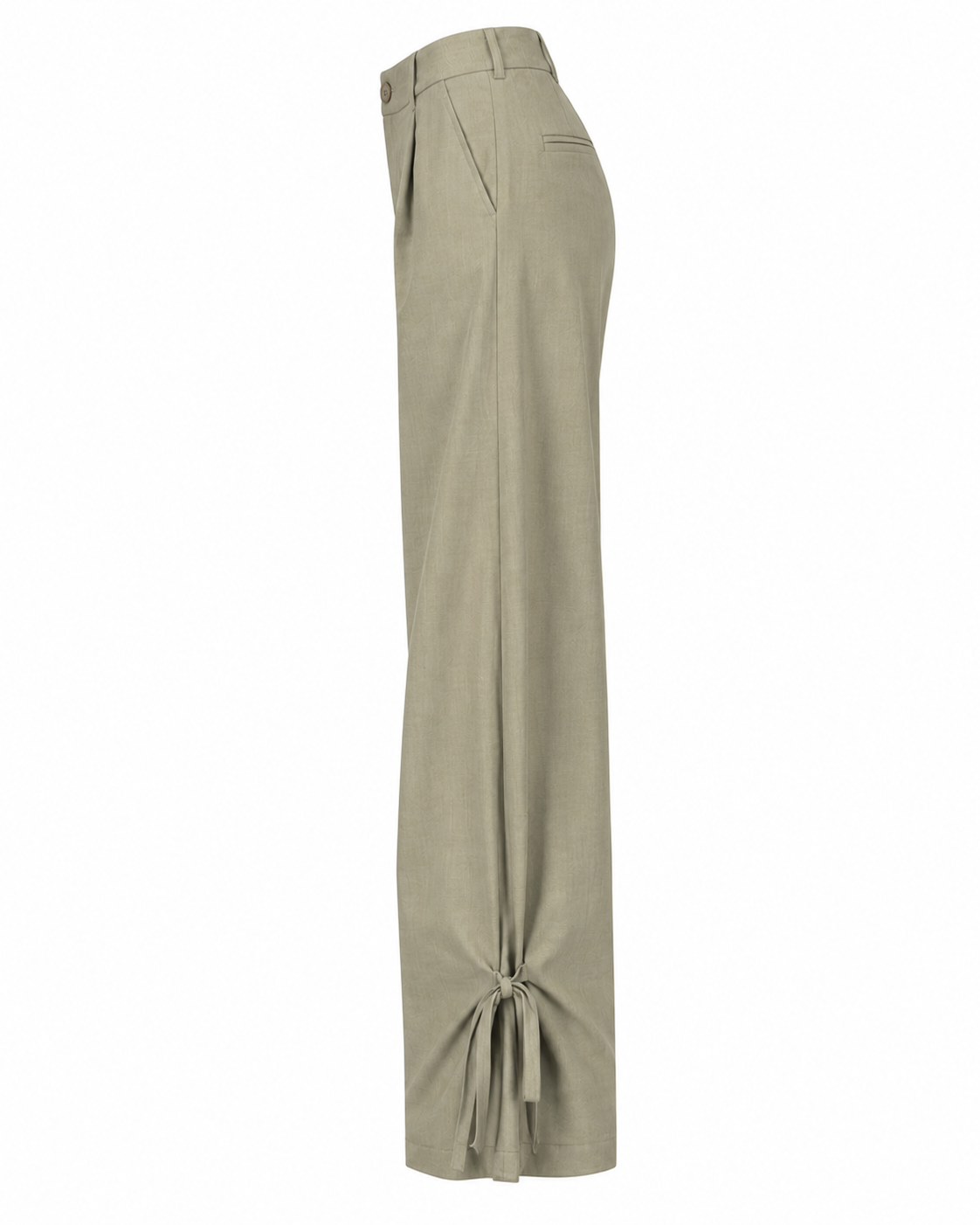 Groene Pantalon met Strikdetails