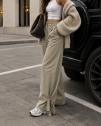 Groene Pantalon met Strikdetails