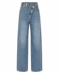 Wide Leg Glitter Jeans