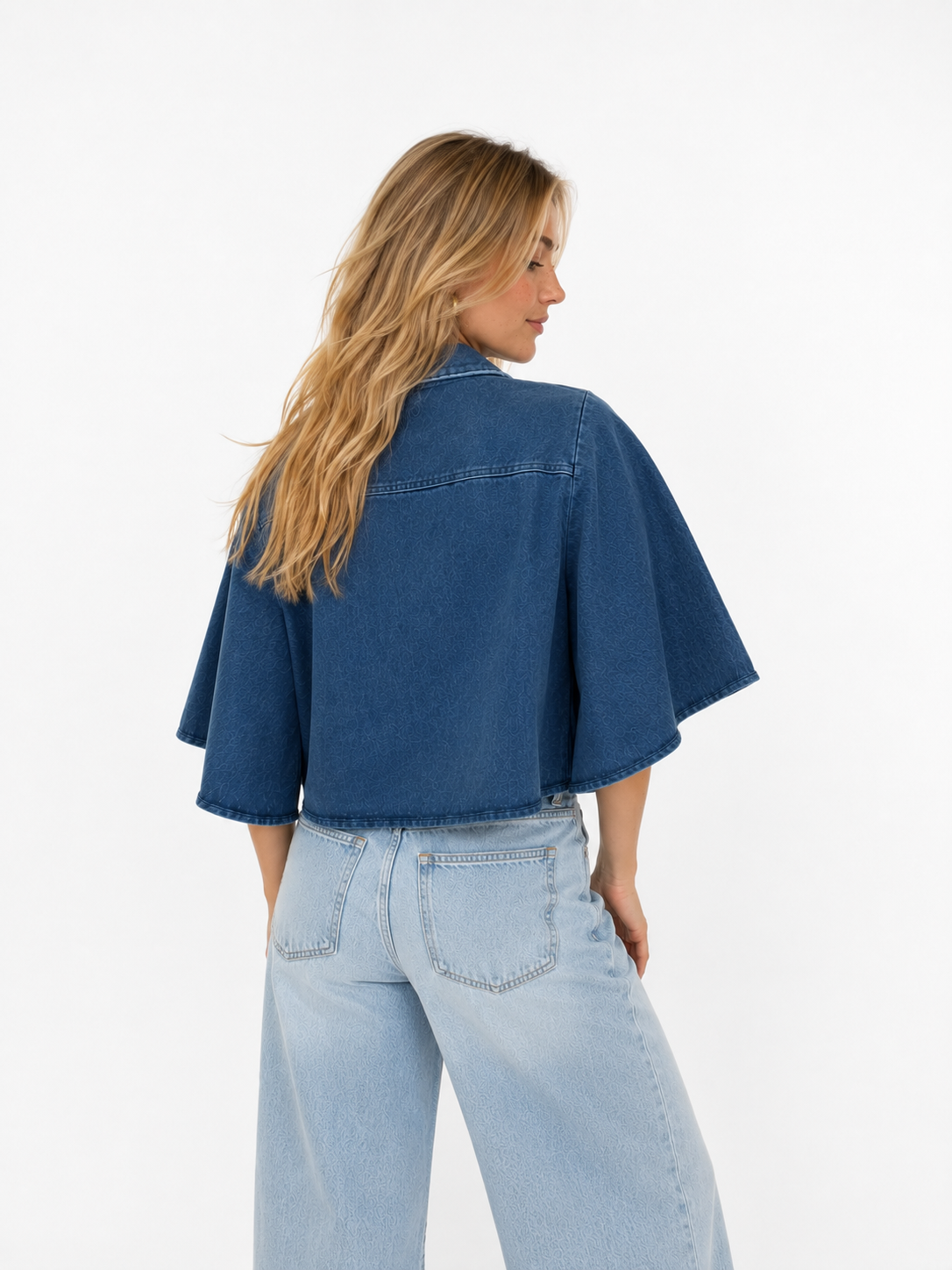 Denim Top Olivia Blauw