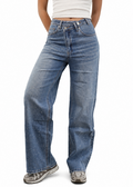 Wide Leg Glitter Jeans