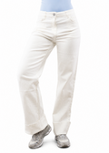 Wide Leg Jeans met Omgeslagen Zoom Wit