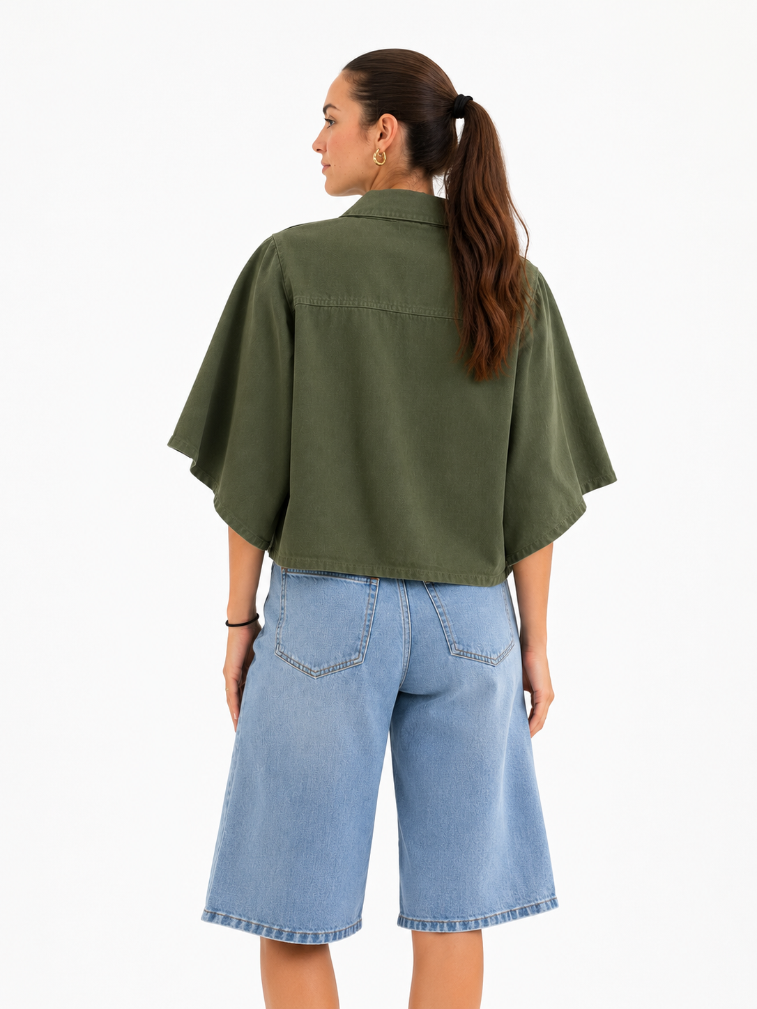 Denim Top Olivia Groen