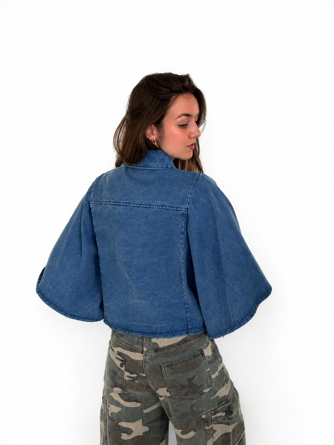 Denim Top Olivia Blauw