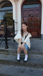 Denim Top Olivia Beige