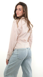 Roze Blouse met Strikdetail
