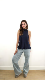 Halter Top Donkerblauw