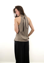 Halter Top Donkertaupe