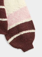 NINA Burgundy Stripe Sweater
