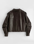 LIV Chocolate Brown Leren Jas