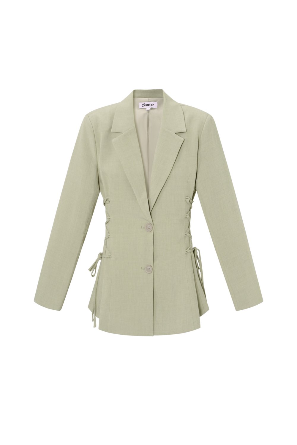 Groene Blazer met Strikdetails