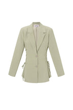 Groene Blazer met Strikdetails